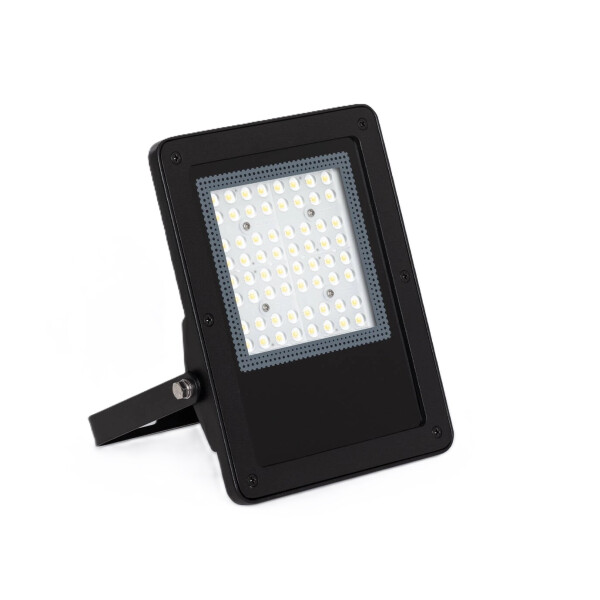 LED Außenstrahler IP65, 50 Watt, dimmbar 0-10V, 7.500 LEDlm, Lichtfarbe 4000K neutralweiß, Abstrahlwinkel 30°