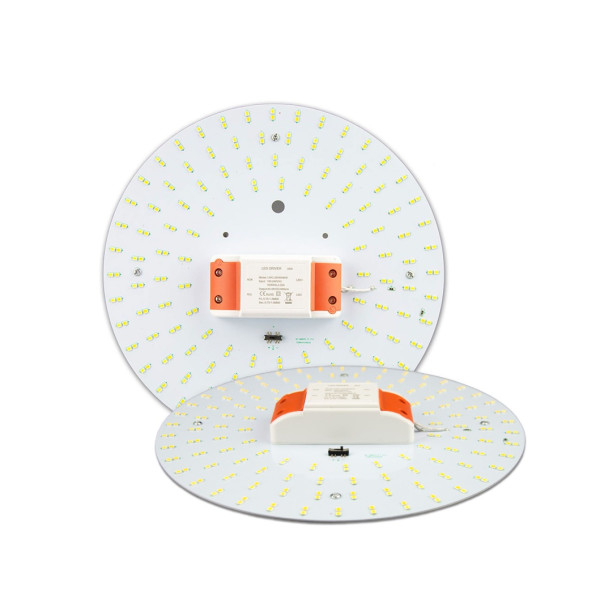 LED Umrüstplatine für Decken-, Wandleuchte, 25 Watt, rund Ø 250 mm, mit Magnethalterung, Lichtfarbe wählbar (2600 | 3100 | 4000K)