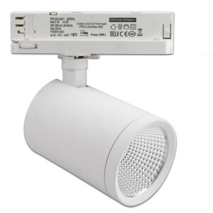 LED  Stromschienenstrahler  3-phasig,  35 Watt, 3.500 LEDlm, Lichtfarbe 4000K