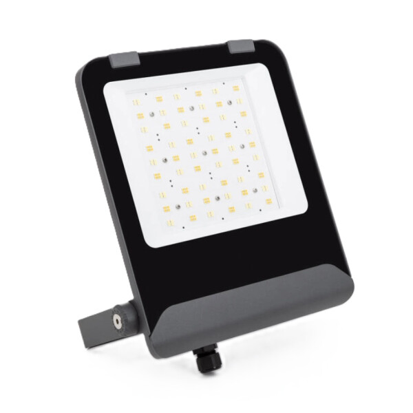 LED Außenstrahler/ Industriestrahler (Industrie-Standard) mit Überspannungsschutz 6 kV, IP65, 100 Watt, Abstrahlwinkel 60° | 90° | 120°, Lichtfarbe und Leistung einstellbar, 16.000 LED Lumen