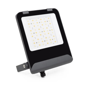 LED Außenstrahler/ Industriestrahler (Industrie-Standard) mit Überspannungsschutz 6 kV, IP65, 100 Watt, Abstrahlwinkel 60° | 90° | 120°, Lichtfarbe und Leistung einstellbar, 16.000 LED Lumen