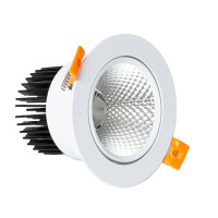 LED Einbaustrahler/ Downlight COB 12W schwenkbar weiß, flackerfrei, Lichtfarbe