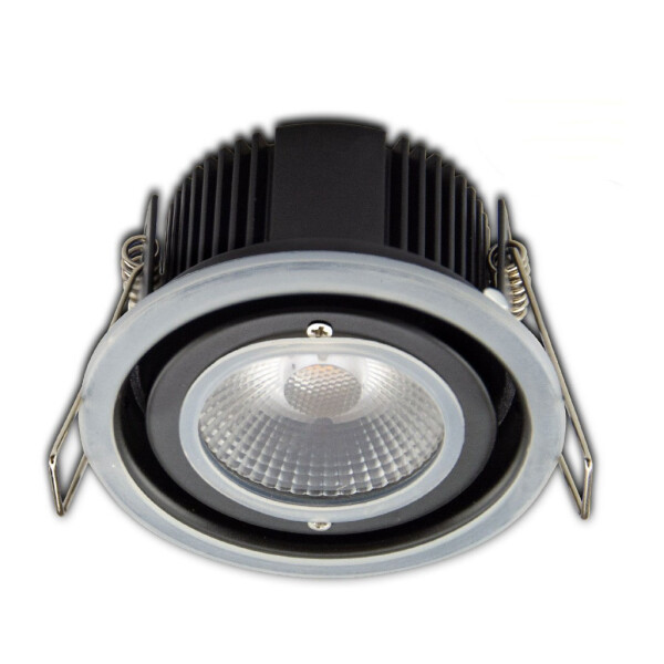 LED Einbaustrahler/ Downlight IP65 10 Watt, 875 LEDlm, rund DA Ø 68 mm, Lichtfarbe 4000K, dimmbar