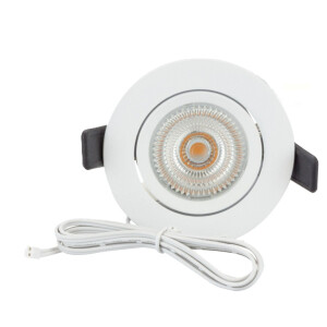 LED Einbaustrahler/ Downlight 8 Watt, 24V, schwenkbar weiß, Lichtfarbe 4000K