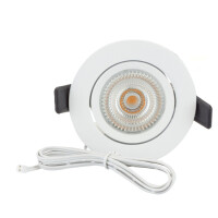 LED Einbaustrahler/ Downlight 8 Watt, 24V, schwenkbar weiß, Lichtfarbe 4000K