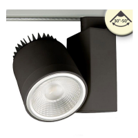 LED Stromschienenstrahler (3-phasig), 36 Watt, DALI dimmbar, Abstrahlwinkel einstellbar, 4000K, CRI Ra 92