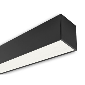LED Office-Pendelleuchte 120cm | 30 Watt DALI dimmbar | Lichtfarbe einstellbar | schwarz