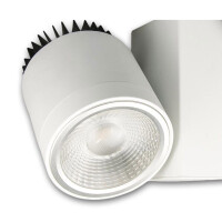 LED Stromschienenstrahler (3-phasig) weiß, 35 Watt, Abstrahlwinkel 30°-50° einstellbar, 4000K, CRI Ra 92