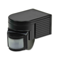 LED Bewegungsmelder schwarz, IP44, 180°, 10 Meter