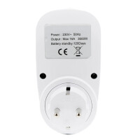 Zeitschaltuhr digital für Steckdoseneinsatz + Akku, bis zu 3.600 Watt Leistungssteuerung